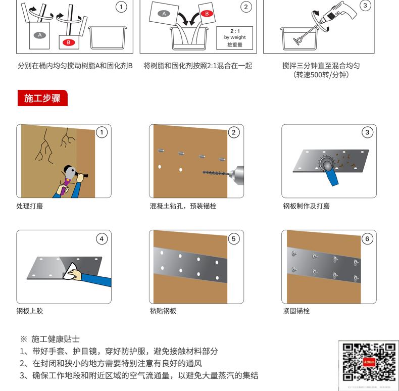 包钢商南粘钢加固施工过程